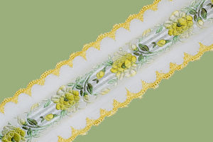 French Vitage Floral Ribbon