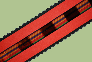 French Vintage Velvet and Satin Striped Ribbon 