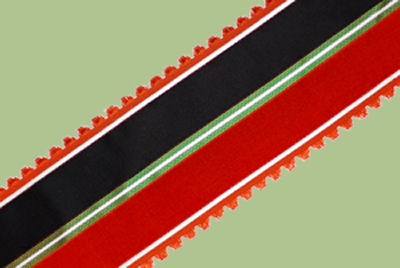 French Vintage Velvet and Satin Striped Ribbon 